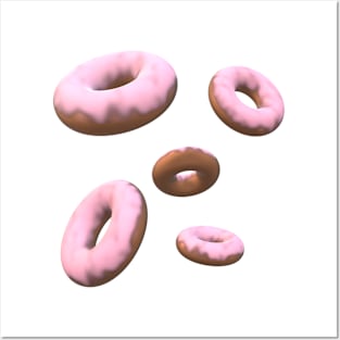 5 Pink Donuts Posters and Art